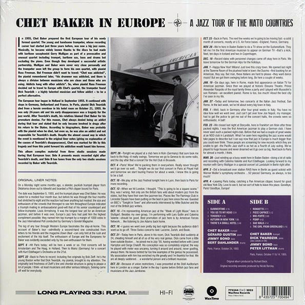 Chet Baker - In Europe: A Jazz Tour Of The Nato Countries (ltd. ed.) (180g)