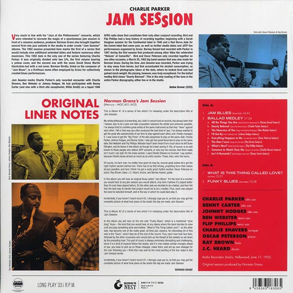 Charlie Parker - Jam Session (ltd. ed.) (180g) (yellow vinyl)