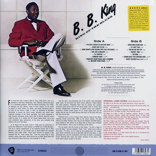 BB King - King Of The Blues (+4 bonus tracks) (ltd. ed.) (180g)