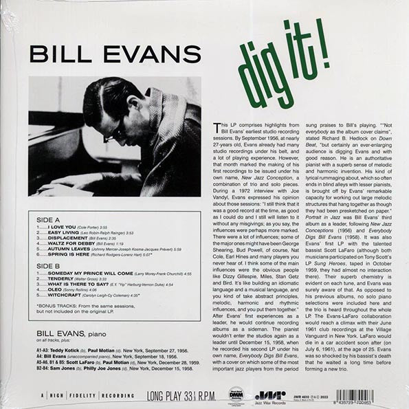 Bill Evans - Dig It! (+2 bonus tracks) (ltd. ed.) (180g)
