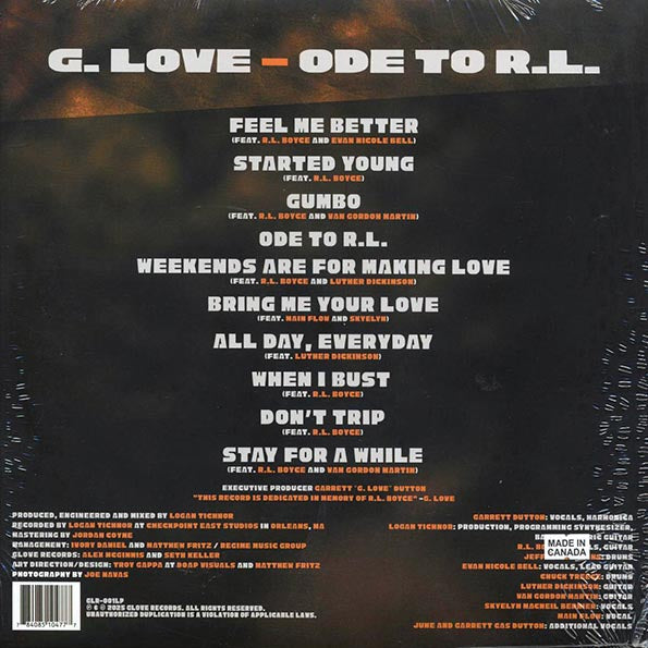 G Love - Ode To R.L. (RSD 2025)