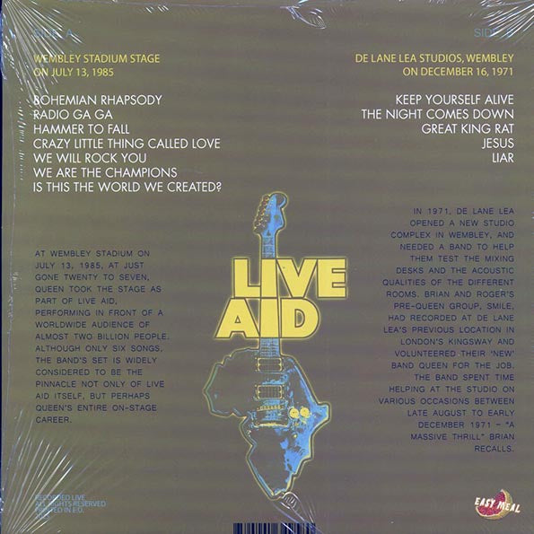 Queen - Live Aid 1985 + D-Lane Studios Wembley 1971