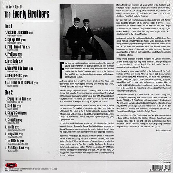 The Everly Brothers - The Very Best Of The Everly Brothers (180g) (white vinyl)
