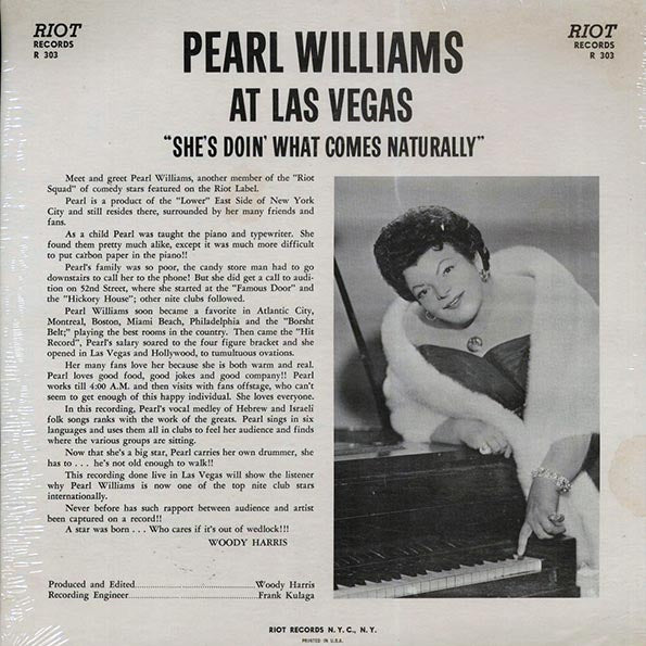 Pearl Williams - At Las Vegas (1963 ORIGINAL PRESS) (orig. press)