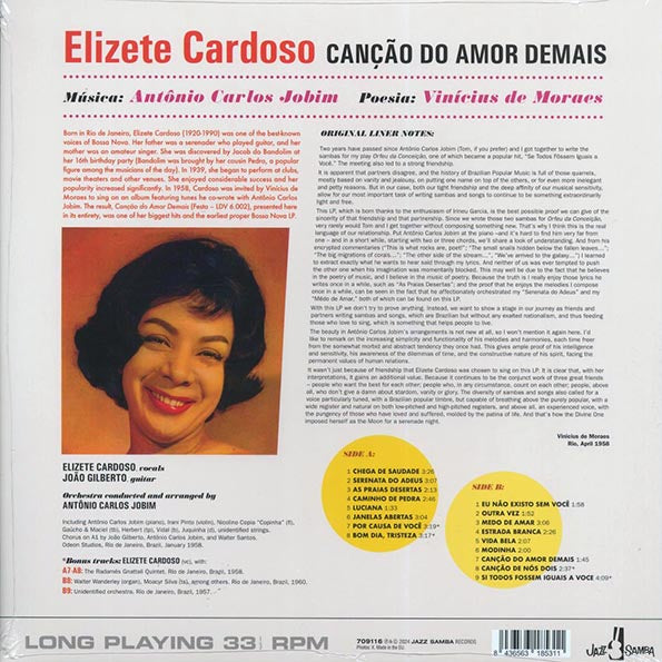 Elizete Cardoso - Cancao Do Amor Demais (+4 bonus tracks) (180g)