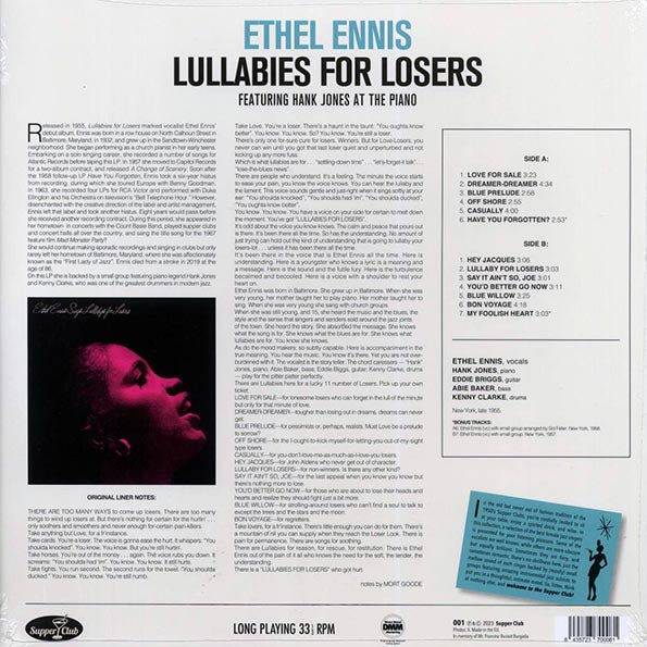 Ethel Ennis - Lullabies For Losers (+2 bonus tracks) (ltd. 500 copies made) (180g)