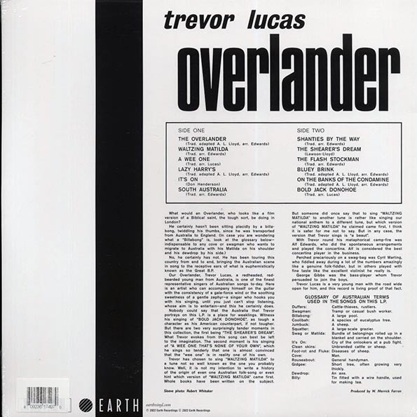Trevor Lucas - Overlander (RSD 2022) (orange vinyl)