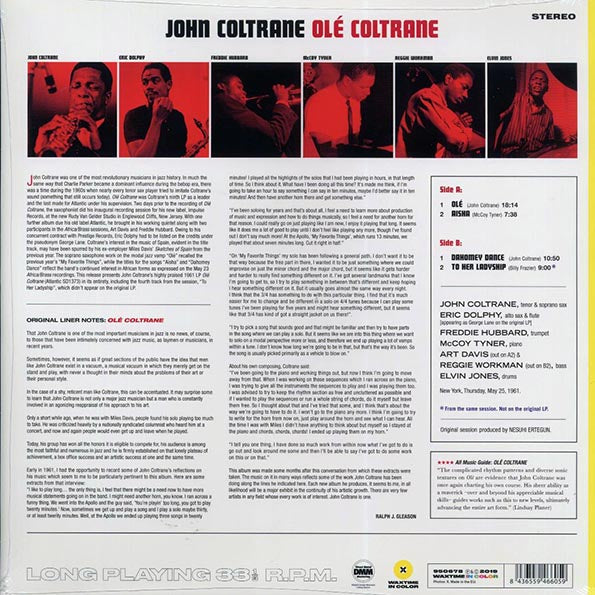 John Coltrane - Ole: The Complete Session (+bonus track) (ltd. ed.) (180g) (yellow vinyl)