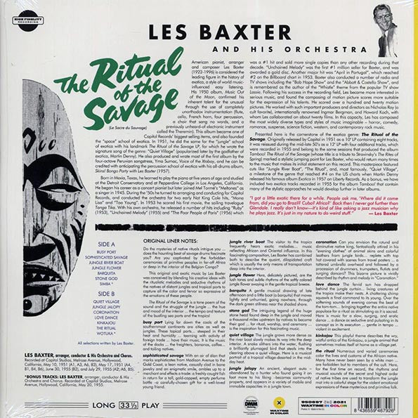 Les Baxter & His Orchestra - Ritual Of The Savage (Le Sacre Du Sauvage) (+2 bonus tracks) (ltd. ed.) (180g) (yellow vinyl)