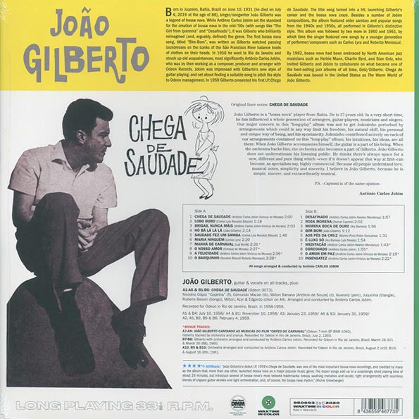 Joao Gilberto - Chega De Saudade (+8 bonus tracks) (ltd. ed.) (180g) (green vinyl)