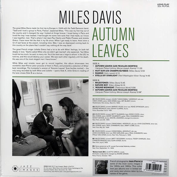 Miles Davis - Autumn Leaves (+bonus track) (ltd. ed.) (180g)
