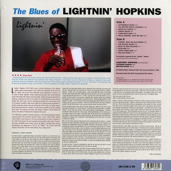 Lightnin' Hopkins - The Blues Of Lightnin' Hopkins (+bonus track) (ltd. ed.) (180g)