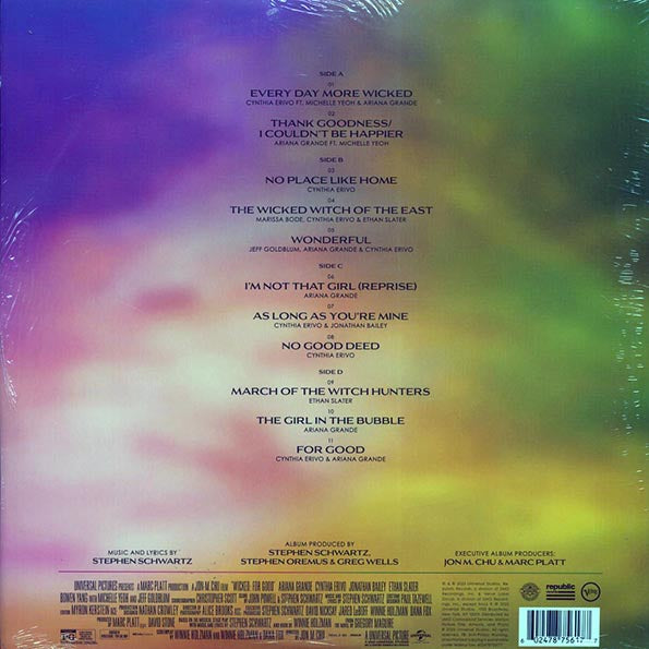 Ariana Grande, Cynthia Erivo, Stephen Schwartz, Etc. - Wicked: For Good (The Soundtrack) (2xLP)