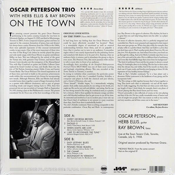 Oscar Peterson Trio - On The Town With The Oscar Peterson Trio (+bonus track) (ltd. ed.) (180g)