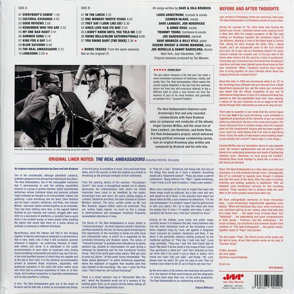 Louis Armstrong & His Band, Dave Brubeck, Lambert, Hendricks & Ross, Carmen McRae - The Real Ambassadors (+2 bonus tracks) (ltd. ed.) (180g)