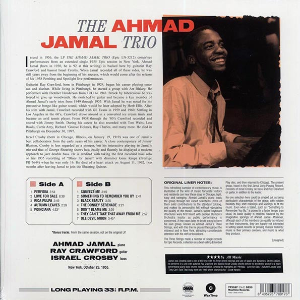 Ahmad Jamal Trio - The Ahmad Jamal Trio (+2 bonus tracks) (ltd. ed.) (180g)