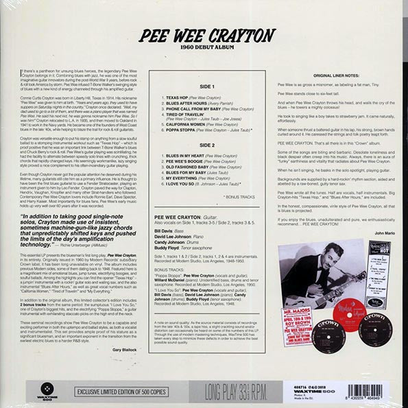 Pee Wee Crayton - Pee Wee Crayton (+2 bonus tracks) (ltd. ed.) (180g)