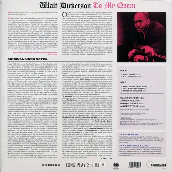 Walt Dickerson - To My Queen (+2 bonus tracks) (ltd. ed.) (180g)