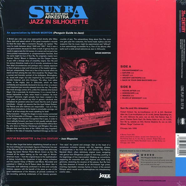 Sun Ra & His Outer Space Arkestra - Jazz In Silhouette (+bonus track) (ltd. ed.) (180g) (blue vinyl)