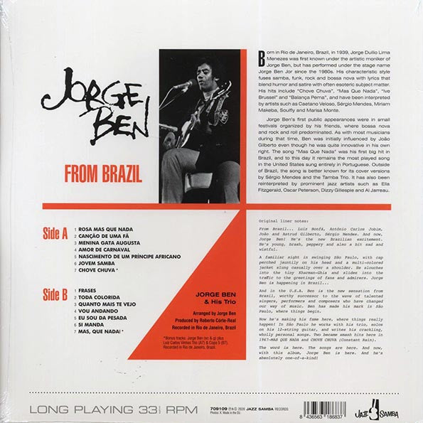 Jorge Ben - From Brazil (+2 bonus tracks) (ltd. ed.) (180g)