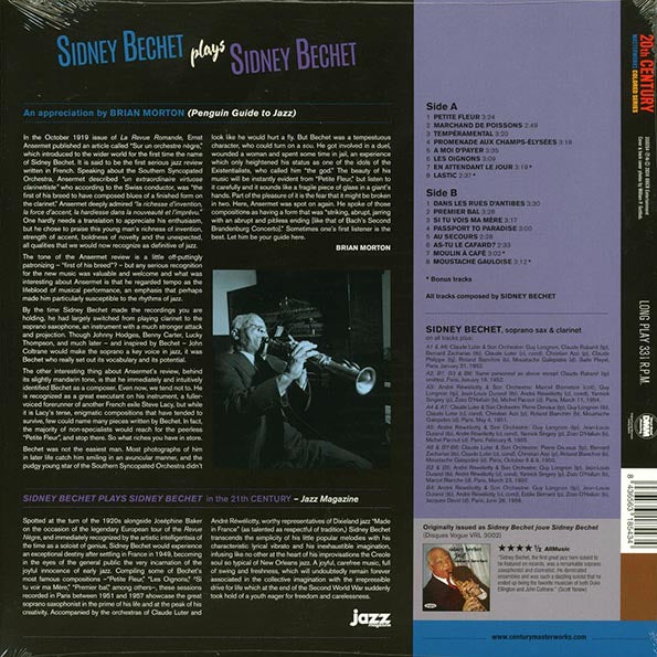 Sidney Bechet - Sidney Bechet Plays Sidney Bechet (+4 bonus tracks) (ltd. ed.) (180g) (blue vinyl)