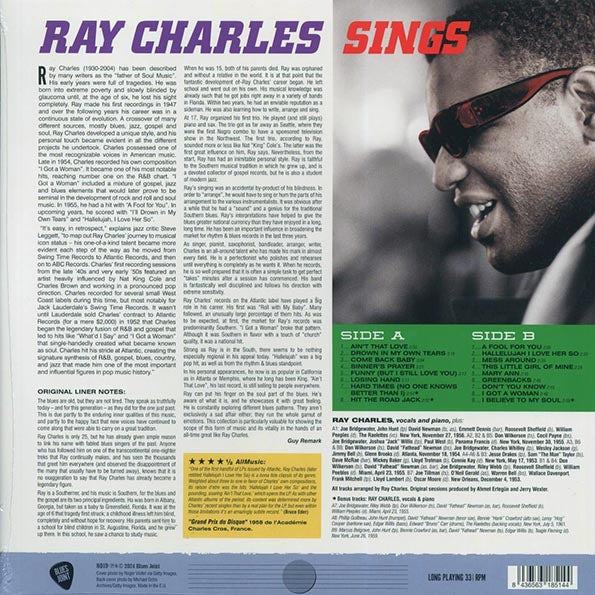 Ray Charles - Ray Charles Sings (+3 bonus tracks) (ltd. ed.) (180g)