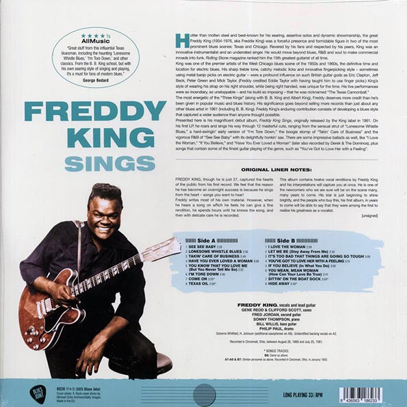 Freddie King - Freddy King Sings (+4 bonus tracks) (ltd. ed.) (180g)