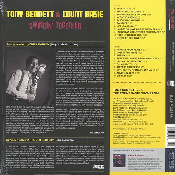 Tony Bennett, Count Basie - Swingin' Together (+9 bonus tracks) (ltd. ed.) (180g) (red vinyl)