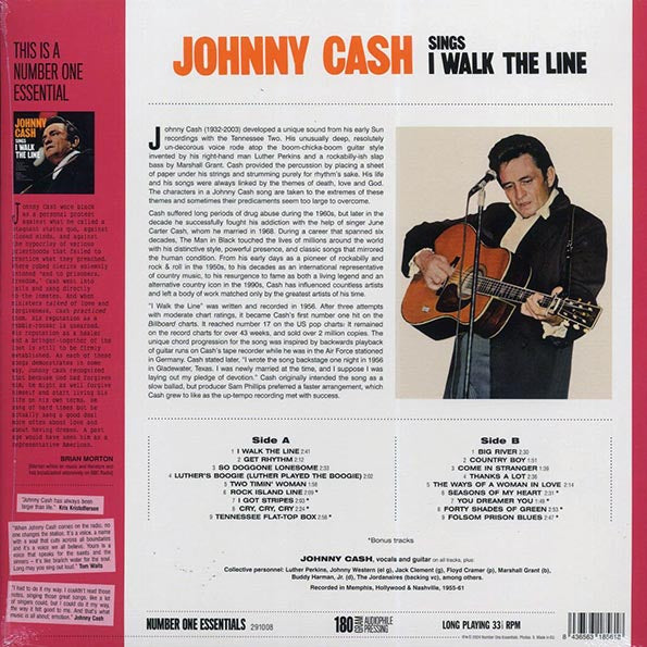 Johnny Cash - Johnny Cash Sings I Walk The Line (+8 bonus tracks) (ltd. ed.) (180g)