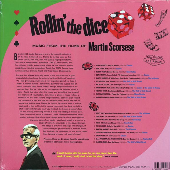 Howlin' Wolf, John Lee Hooker, Timi Yuro, Dean Martin, Marty Robbins, Etc. - Rollin' The Dice: Music From The Films Of Martin Scorsese (21 tracks) (ltd. ed.) (180g) (green vinyl)
