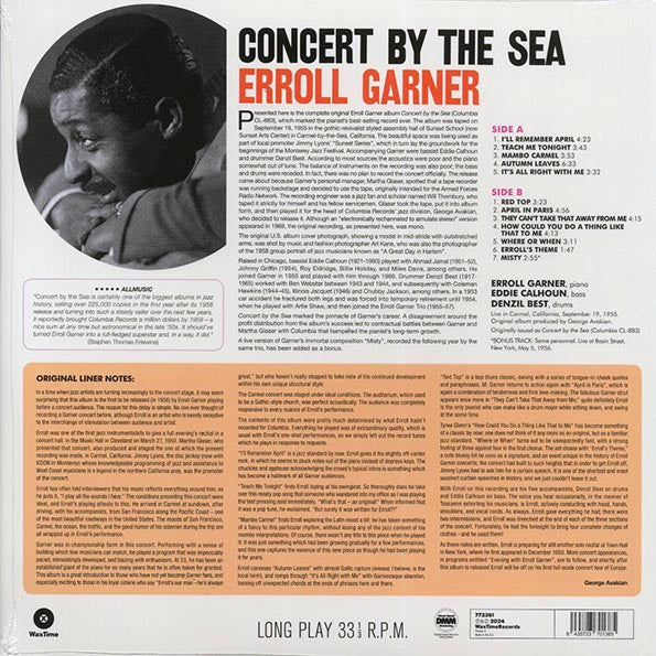 Erroll Garner - Concert By The Sea (+bonus track) (ltd. ed.) (180g) (remastered)