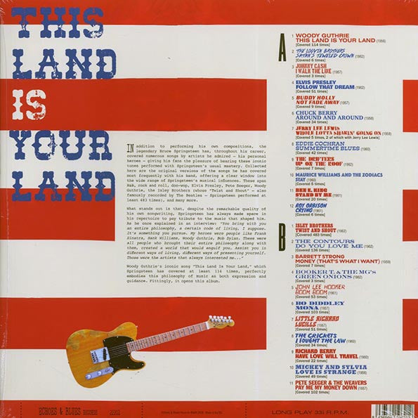 Chuck Berry, Johnny Cash, John Lee Hooker, Roy Orbison, Etc. - This Land Is Your Land: The Original Songs Behind The Boss Covers (23 tracks) (ltd. ed.) (180g) (blue vinyl)