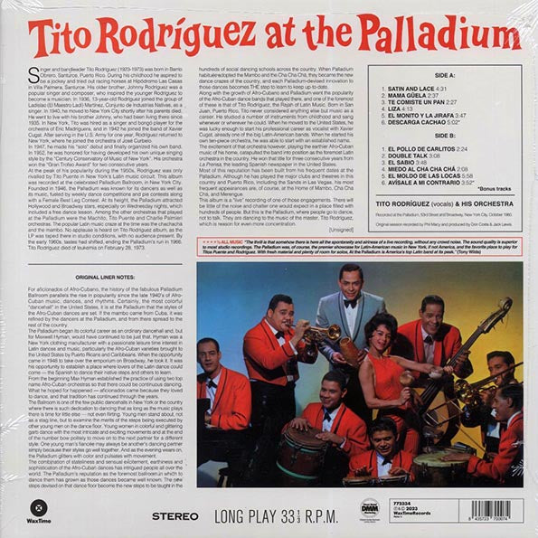 Tito Rodriguez - At The Palladium (+2 bonus tracks) (ltd. ed.) (180g)