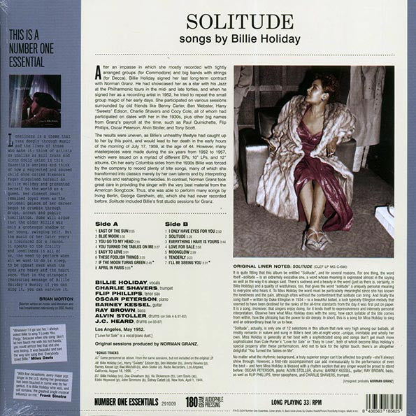 Billie Holiday - Solitude (+3 bonus tracks) (ltd. ed.) (180g)