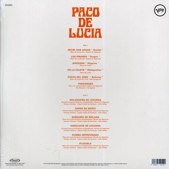 Paco De Lucia - Entre Dos Aguas (ltd. ed.) (180g)