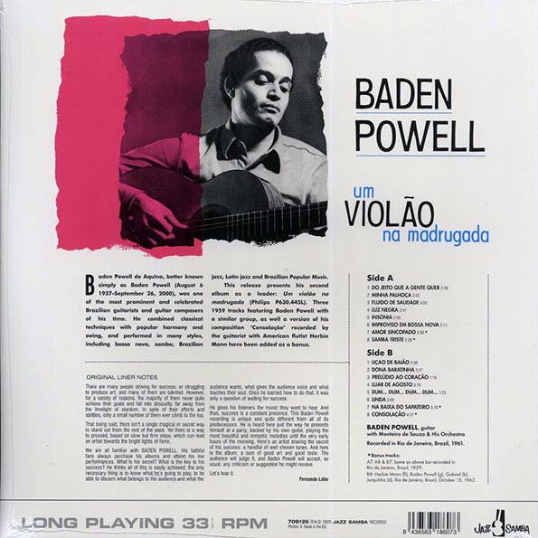 Baden Powell - Um Violao Na Madrugada (+4 bonus tracks) (ltd. ed.) (180g)