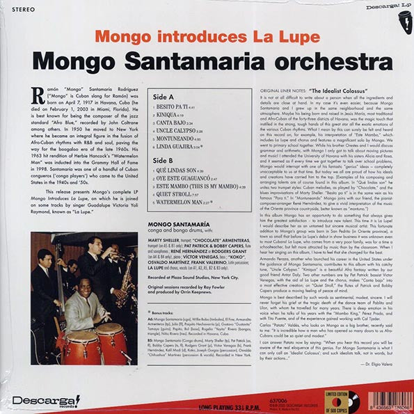 Mongo Santamaria Orchestra, La Lupe - Mongo Introduces La Lupe (+2 bonus tracks) (ltd. ed.) (180g)