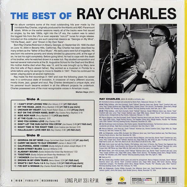 Ray Charles - The Best Of Ray Charles (20 tracks) (ltd. ed.) (180g) (yellow vinyl)