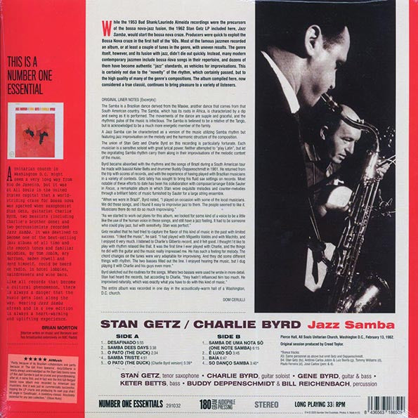 Stan Getz, Charlie Byrd - Jazz Samba (+2 bonus tracks) (ltd. ed.) (180g)