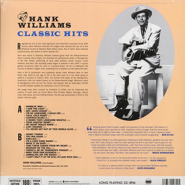 Hank Williams - Classic Hits (22 tracks) (ltd. ed.) (180g)