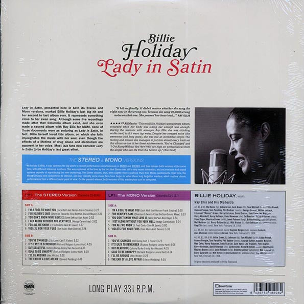 Billie Holiday - Lady In Satin: The Stereo & Mono Versions (24 tracks) (mono+stereo) (ltd. ed.) (2xLP) (180g)
