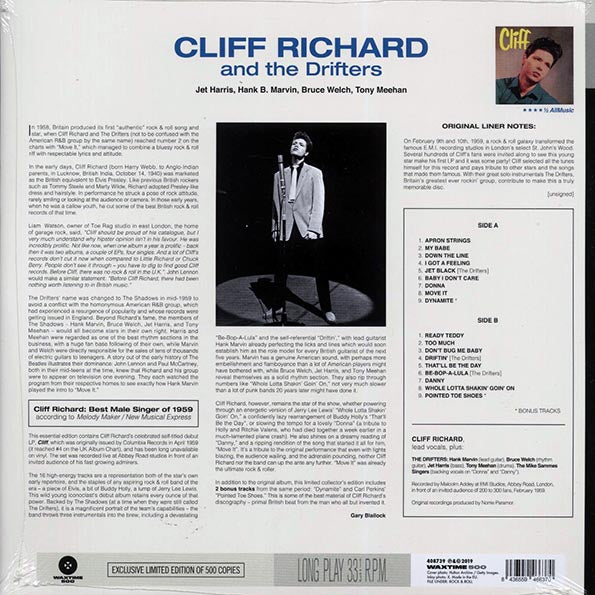 Cliff Richard & The Drifters - Cliff (+2 bonus tracks) (ltd. ed.) (180g)