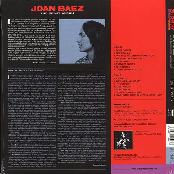 Joan Baez - Joan BaezL The Debut Album (+2 bonus tracks) (ltd. ed.) (180g) (red vinyl)