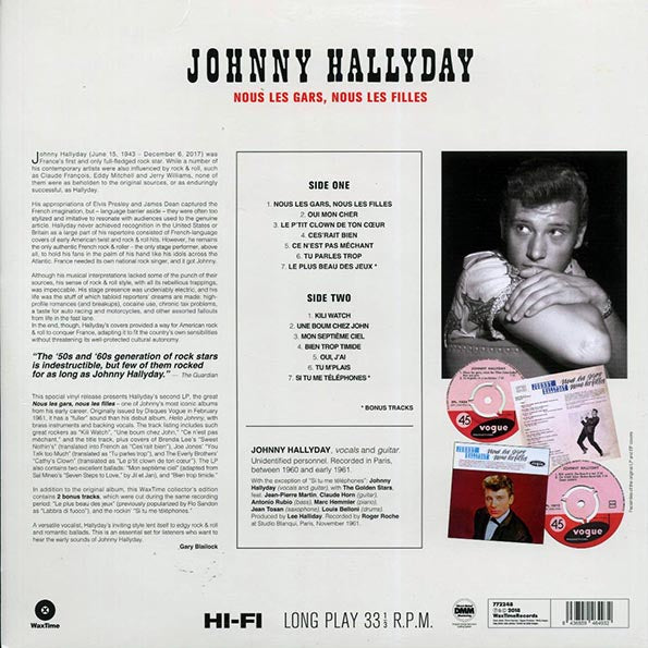 Johnny Hallyday - Nous Les Gars , Nous Les Filles (+2 bonus tracks) (ltd. ed.) (180g)
