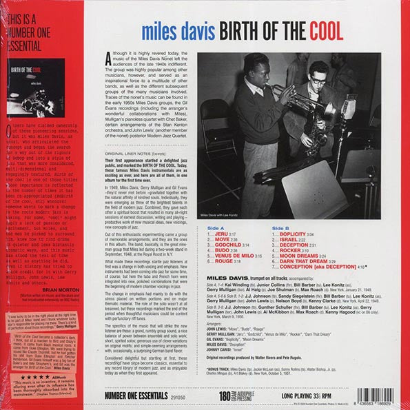 Miles Davis - Birth Of the Cool (+bonus track) (ltd. ed.) (180g)