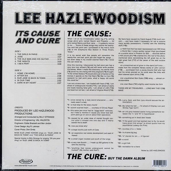 Lee Hazlewood - Lee Hazlewoodism: Its Cause And Cure (ltd. ed.) (180g)