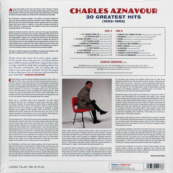 Charles Aznavour - 20 Greatest Hits: 1952-1962 (20 tracks) (ltd. ed.) (180g)