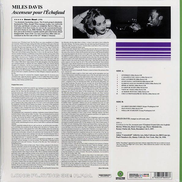 Miles Davis - Ascenseur Pour L'Echafaud (Lift To The Scaffold) (ltd. ed.) (180g) (green vinyl)