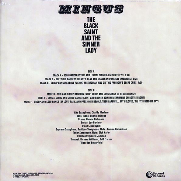 Charles Mingus - The Black Saint And The Sinner Lady (180g) (clear vinyl)