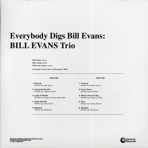 Bill Evans Trio - Everybody Digs Bill Evans (180g) (clear vinyl)